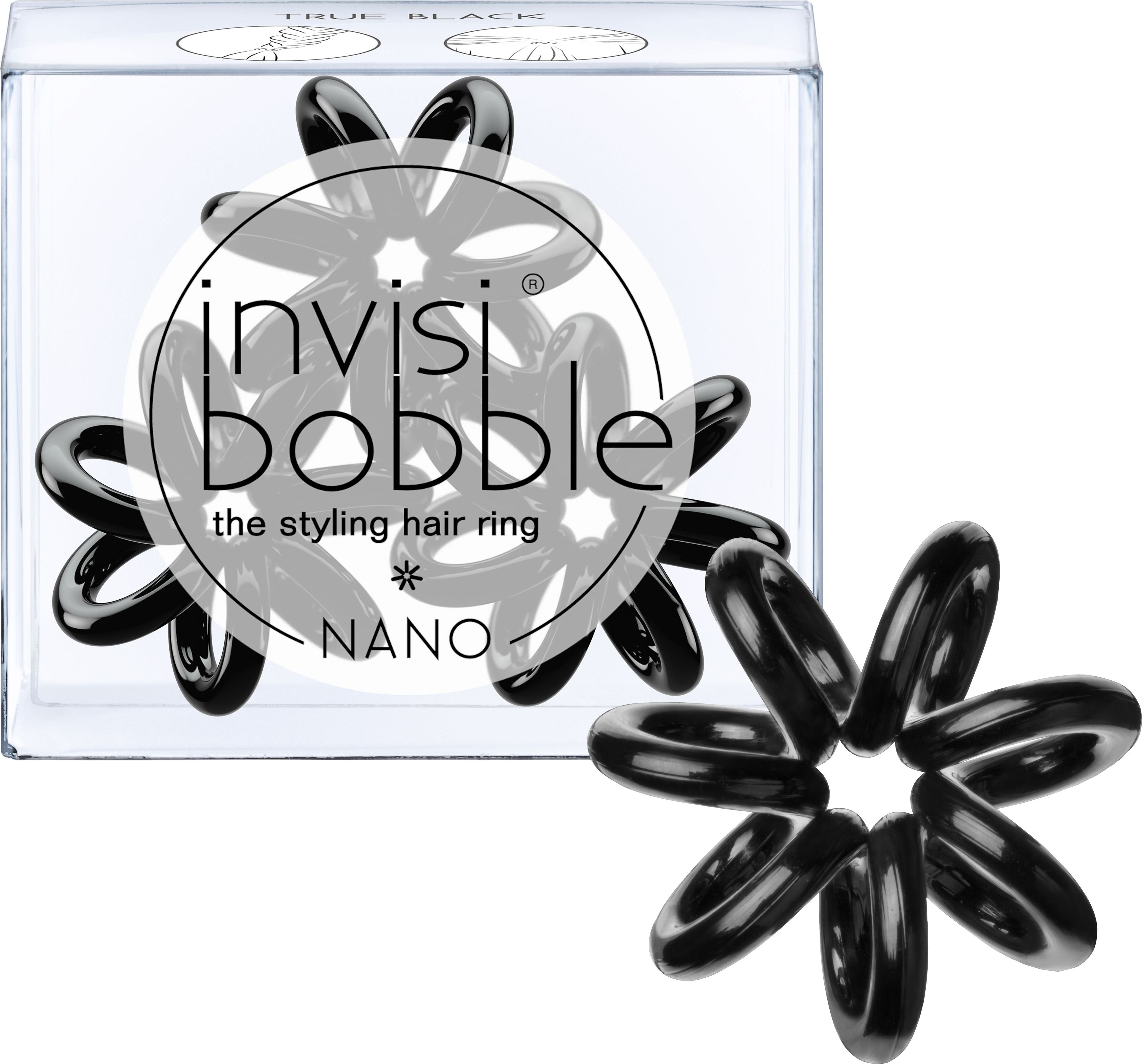 invisibobble Nano gumičky do vlasů 3 ks True Black 3 ks - obrázek 1