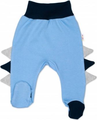 Baby Nellys Bavlněné kojenecké polodupačky, Crocodiles - modré, Velikost koj. oblečení 56 (1-2m) - obrázek 1