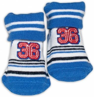 Kojenecké ponožky, 0 - 6 měsíců, Bobo Baby - Number 36, modrá - obrázek 1