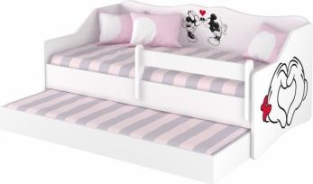 BabyBoo Dětská postel LULU 160 x 80 cm - bílá Love - obrázek 1