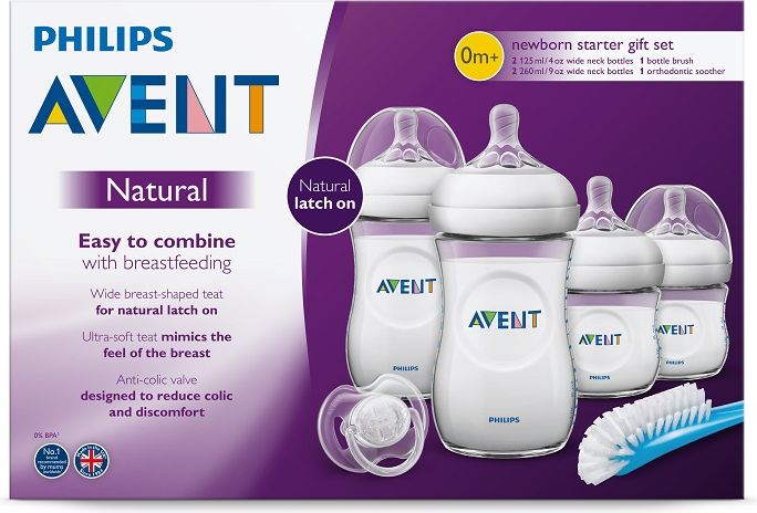 Philips Avent Startovací sada Natural 4 x láhev + kartáč + šidítko Transparentní - obrázek 3
