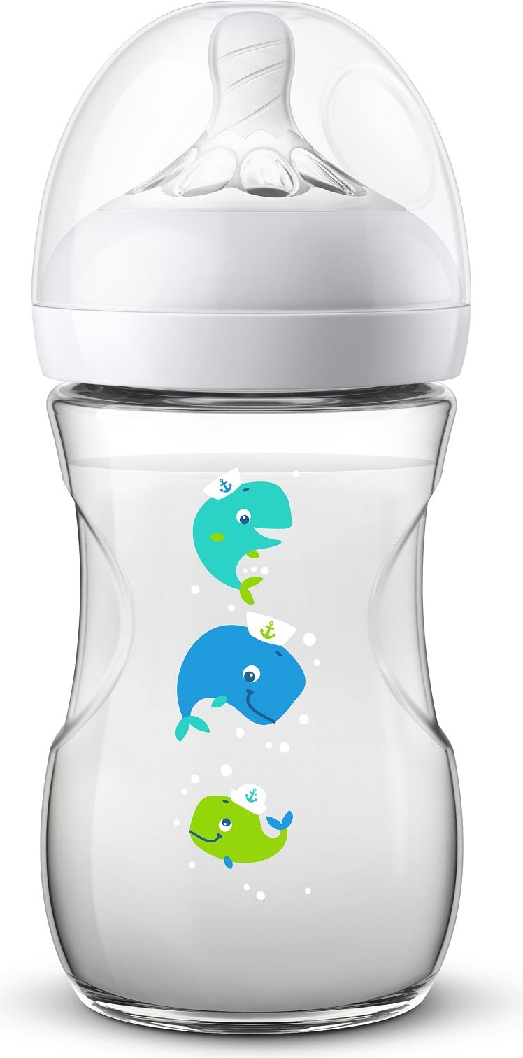 Philips AVENT Láhev Natural 260 ml, 1 ks velryba - obrázek 1