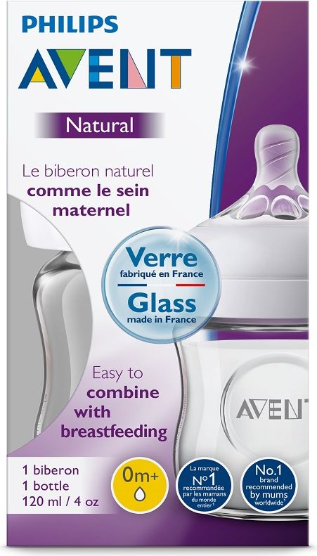 Avent lahev Natural čiré sklo 120 ml - obrázek 4