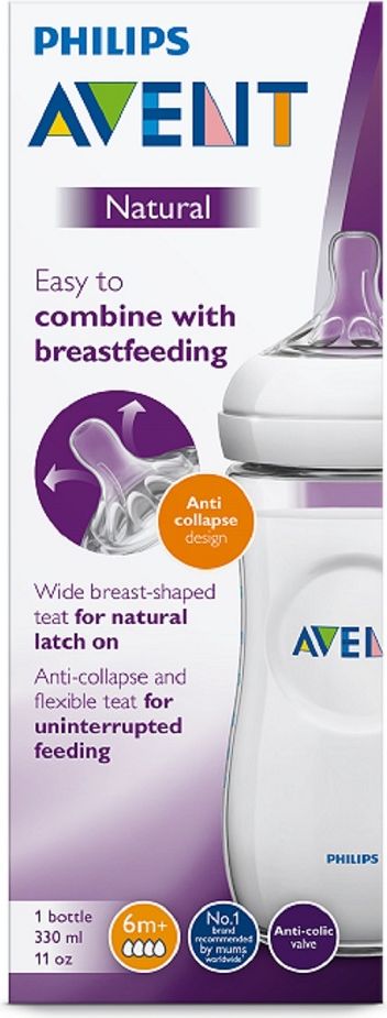 Philips Avent láhev Natural PP transparentní 330ml - obrázek 2