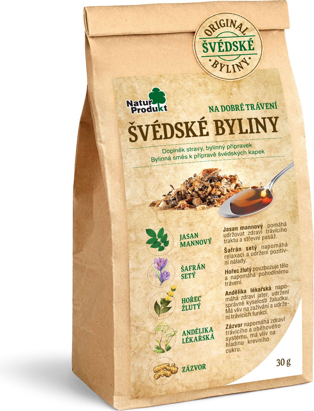 Naturprodukt Švédské byliny 30 g - obrázek 1