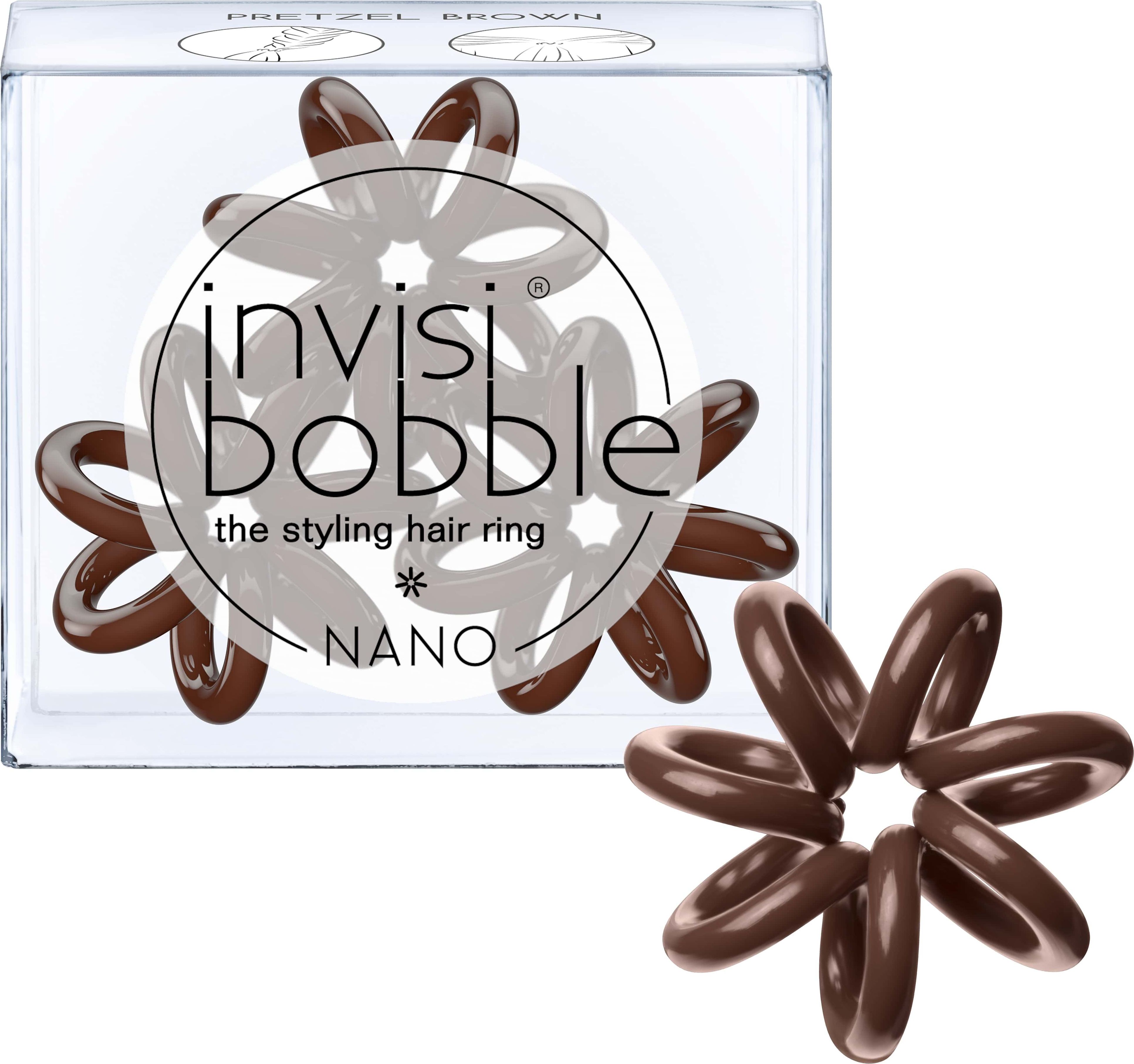 invisibobble Nano gumičky do vlasů 3 ks Pretzel Brown 3 ks - obrázek 1