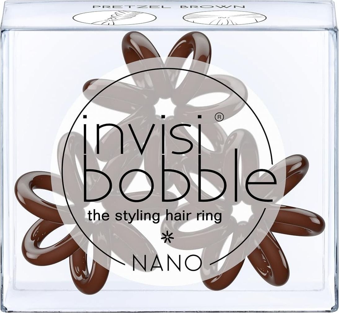 invisibobble Nano gumičky do vlasů 3 ks Pretzel Brown 3 ks - obrázek 3