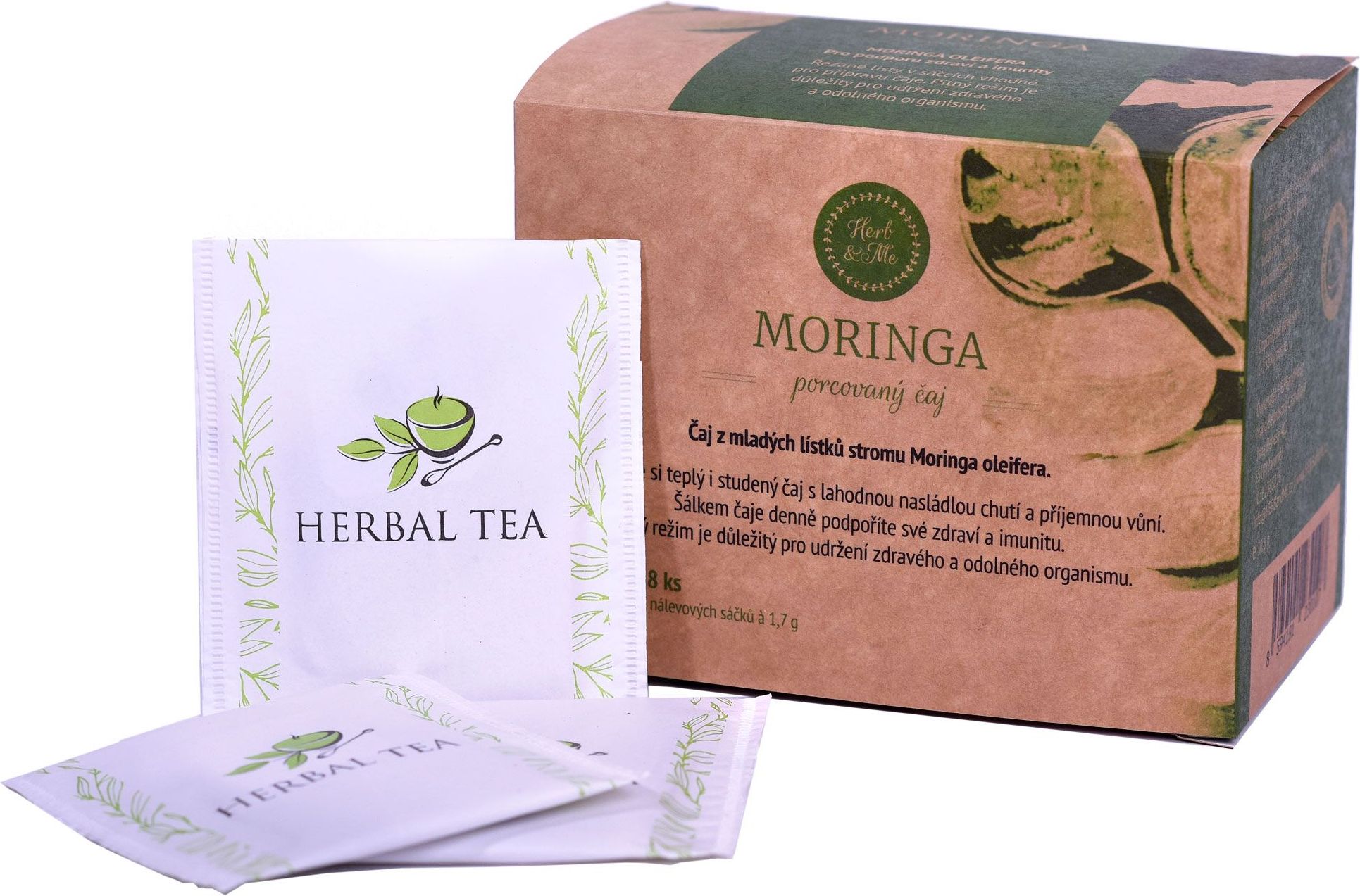 Herb&Me Moringa porcovaný čaj 18 sáčků - obrázek 1