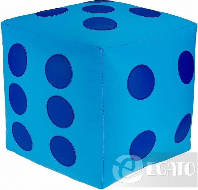 Mamido  Sedací měkká hrací kostka 40 cm Modrá - Tmavě modrá - obrázek 1