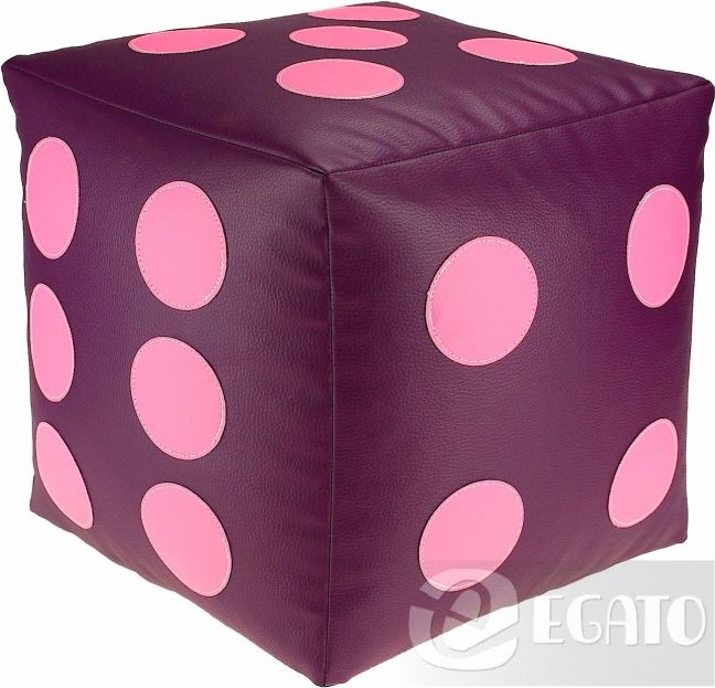 Mamido  Sedací měkká hrací kostka 40 cm Fialovo - Růžová - obrázek 1