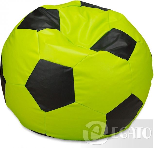 Mamido  Sedací vak míč XXL 450L Limetkovo - Černý - obrázek 1