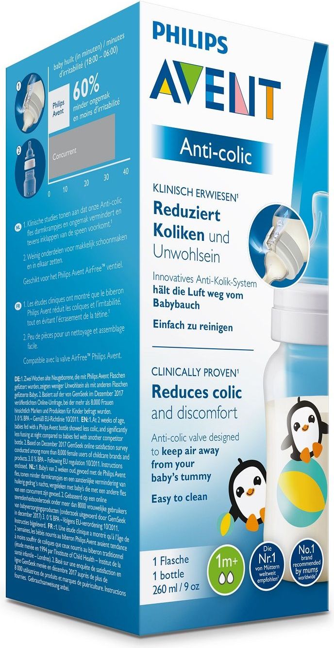 Philips Avent láhev Classic tučňák 1 ks 260ml - obrázek 2