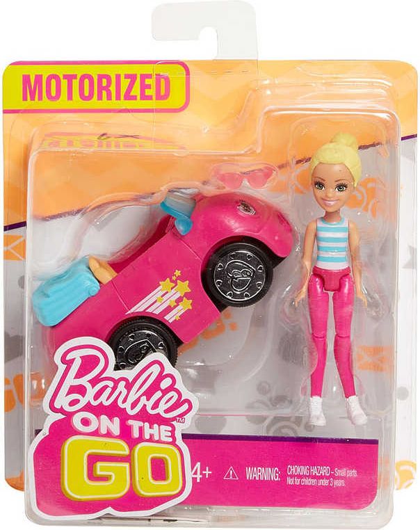 MATTEL BRB Barbie On The Go mini panenka kloubová set s vozítkem jezdí - obrázek 4