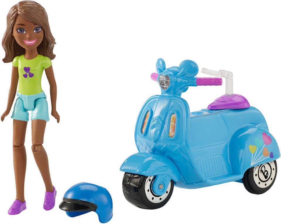 MATTEL BRB Barbie On The Go mini panenka kloubová set s vozítkem jezdí - obrázek 9