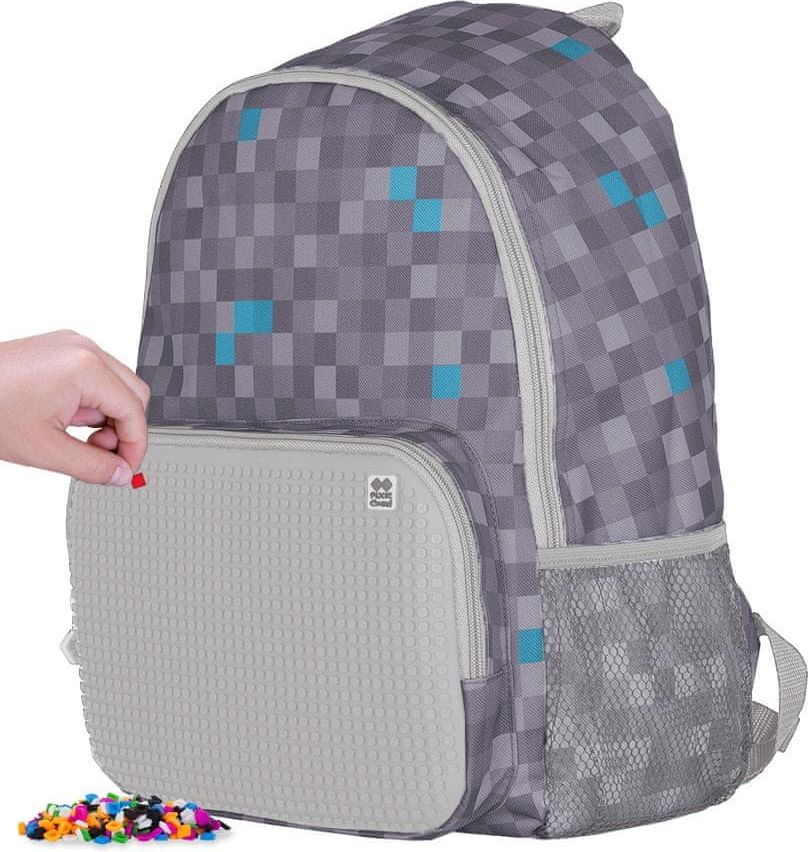 Pixie Crew Volnočasový batoh Minecraft Šedo-Modrý - obrázek 1