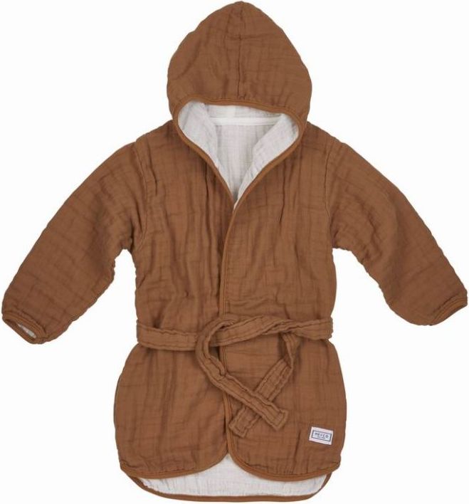 Mušelínový župánek Meyco 86/92 Camel/Offwhite 2020 - obrázek 1