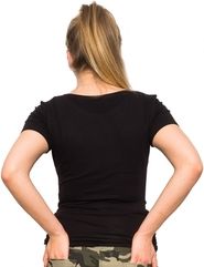 Těhotenské tričko krátký rukáv - MOM LIFE černé - BeMaaMaa     velikost L (40) - obrázek 3