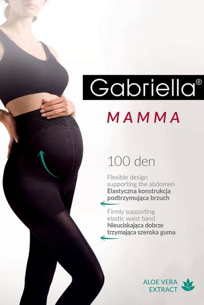 Gabriella Těhotenské punčocháče 174 Mamma nero + Ponožky Sophia 2pack visone, černá, 3 - obrázek 1