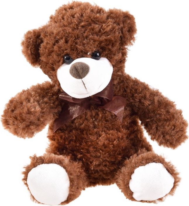 Mamido  Plyšový medvídek s mašlí hnědý - obrázek 1