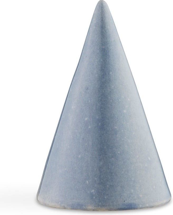 Kähler Design Modrá kameninová dekorativní soška Kähler Design Glazed Cone Blue, výška 15 cm - obrázek 1