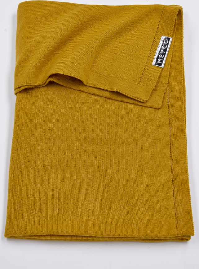 Deka do kočárku/kolébky 75x100 cm Meyco Knit Basic Ochre 2020 - obrázek 1