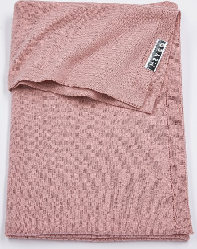 Deka do kočárku/kolébky 75x100 cm Meyco Knit Basic Dusty Pink 2020 - obrázek 1