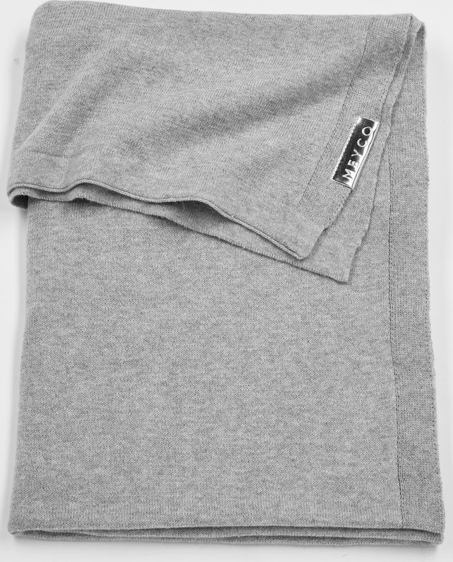 Deka do kočárku/kolébky 75x100 cm Meyco Knit Basic Grey Melange 2020 - obrázek 1