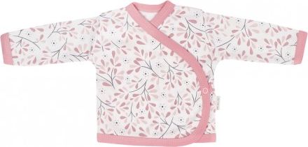 Mamatti Novozenecká bavlněná košilka zapínání bokem, Tokio - růžovo,bílá, Velikost koj. oblečení 50 (0-1m) - obrázek 1