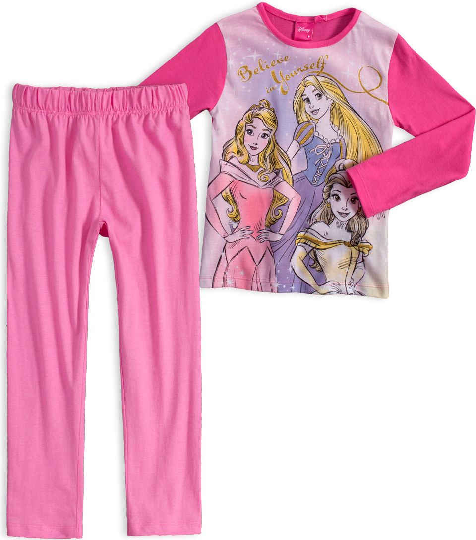 Dívčí pyžamo DISNEY PRINCESS BELIVE YOURSELF růžové Velikost: 98 - obrázek 1