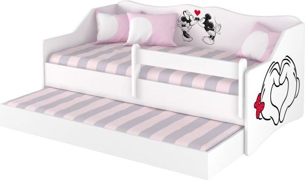 BabyBoo Dětská postel LULU 160 x 80 cm - bílá Love - 160x80 - obrázek 1