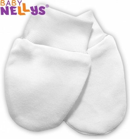 Kojenecké rukavičky Baby Nellys ® - bílé - obrázek 1