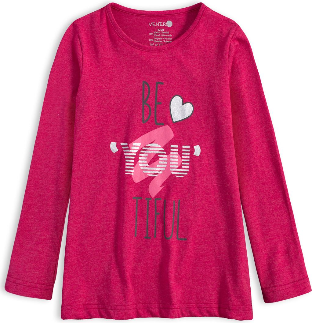 Dívčí tričko VENERE BE´YOU´TIFUL tmavě růžové Velikost: 128 - obrázek 1