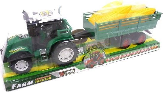 Traktor s vlečkou a kukuřicí - zelená - obrázek 1