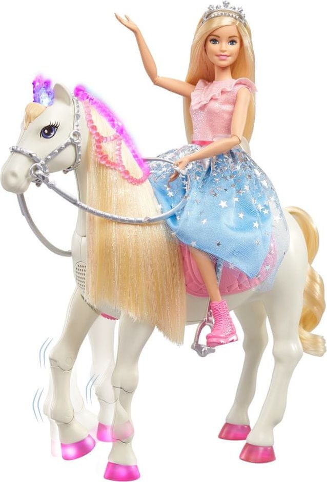 Mattel Barbie Princess Adventure Princezna a kůň se světly a zvuky - obrázek 1