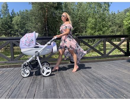 Kočárek Baby Active Mommy Summer 2019 dvojkombinace Peony - obrázek 10