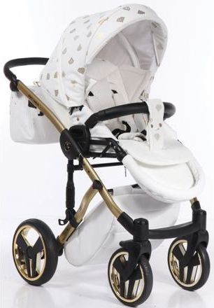 Kočárek Junama Glow 2020 dvojkombinace 02 White/Gold - obrázek 2