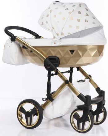 Kočárek Junama Glow 2020 dvojkombinace 02 White/Gold - obrázek 4