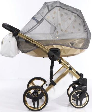 Kočárek Junama Glow 2020 dvojkombinace 02 White/Gold - obrázek 5