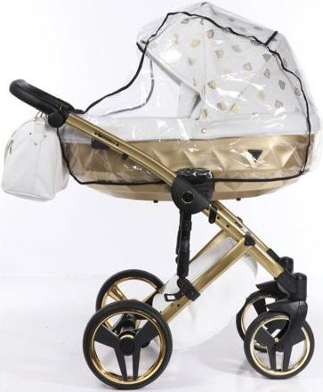 Kočárek Junama Glow 2020 dvojkombinace 02 White/Gold - obrázek 6