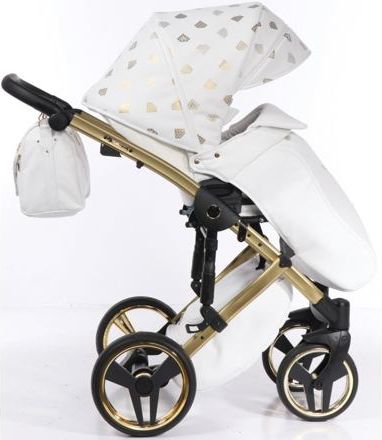 Kočárek Junama Glow 2020 dvojkombinace 02 White/Gold - obrázek 8