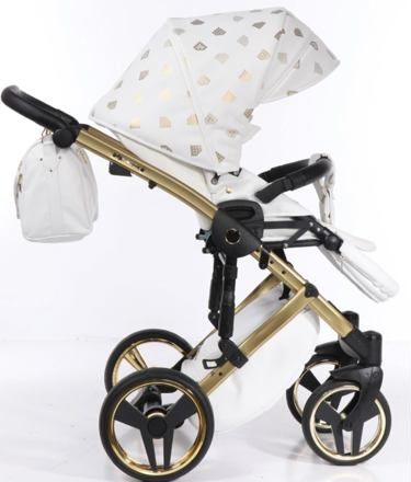 Kočárek Junama Glow 2020 dvojkombinace 02 White/Gold - obrázek 9