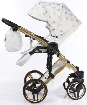Kočárek Junama Glow 2020 dvojkombinace 02 White/Gold - obrázek 11