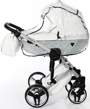 Kočárek Junama Mirror Satin 2019 dvojkombinace 04 White/Silver - obrázek 6