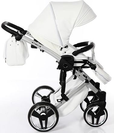 Kočárek Junama Mirror Satin 2019 dvojkombinace 04 White/Silver - obrázek 10