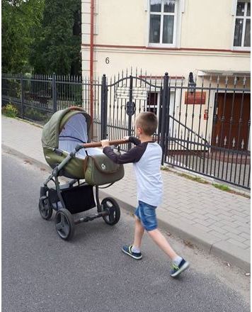 Kočárek Baby Active Mommy 2019 dvojkombinace Khaki - obrázek 7