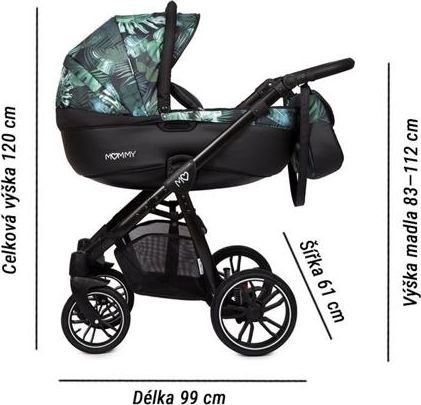 Kočárek Baby Active Mommy Summer 2019 dvojkombinace Jungle - obrázek 3
