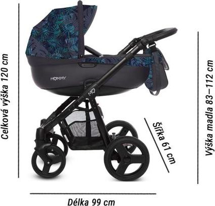 Kočárek Baby Active Mommy Summer 2019 dvojkombinace Night Paradise - obrázek 3