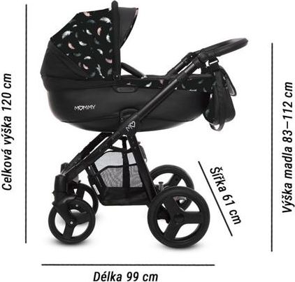Kočárek Baby Active Mommy Summer 2019 dvojkombinace Air - obrázek 3