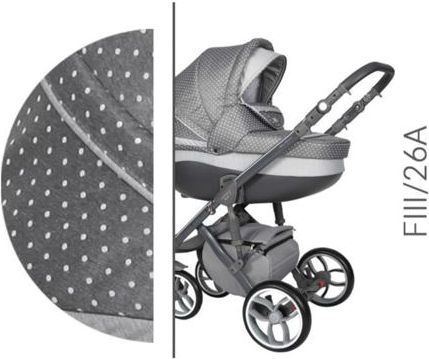 Kočárek Baby Merc Faster III Style 2019 dvojkombinace šedý rám FIII/26A - obrázek 1