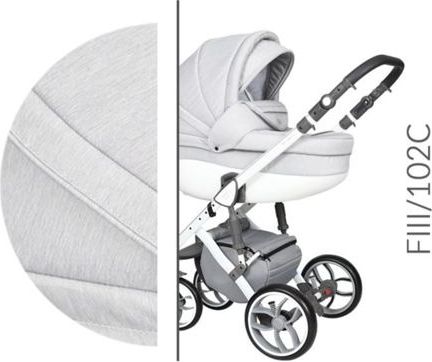 Kočárek Baby Merc Faster III Style 2019 dvojkombinace bílý rám FIII/102C - obrázek 1